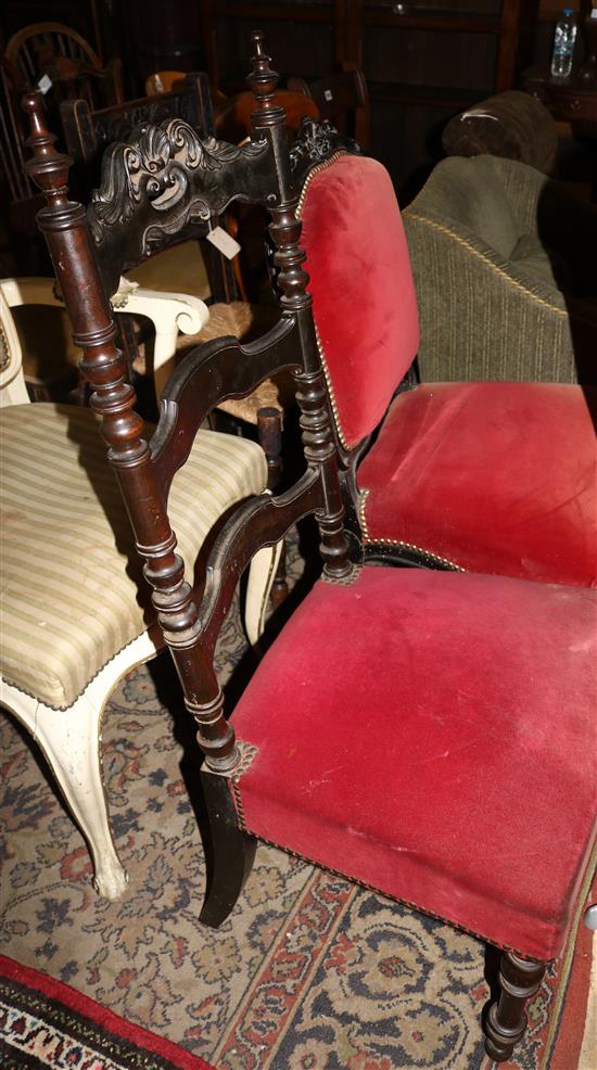 2 ebony chairs